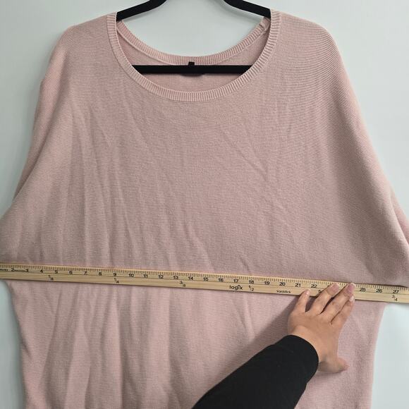 Quince Cotton Cashmere Dolman Sweater Pink XL Soft Knit Minimalist Cozy Luxury - Picture 7 of 9